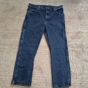 Genuine Dickies Men's Dark Blue Denim Utility Jeans Size 34 × 30